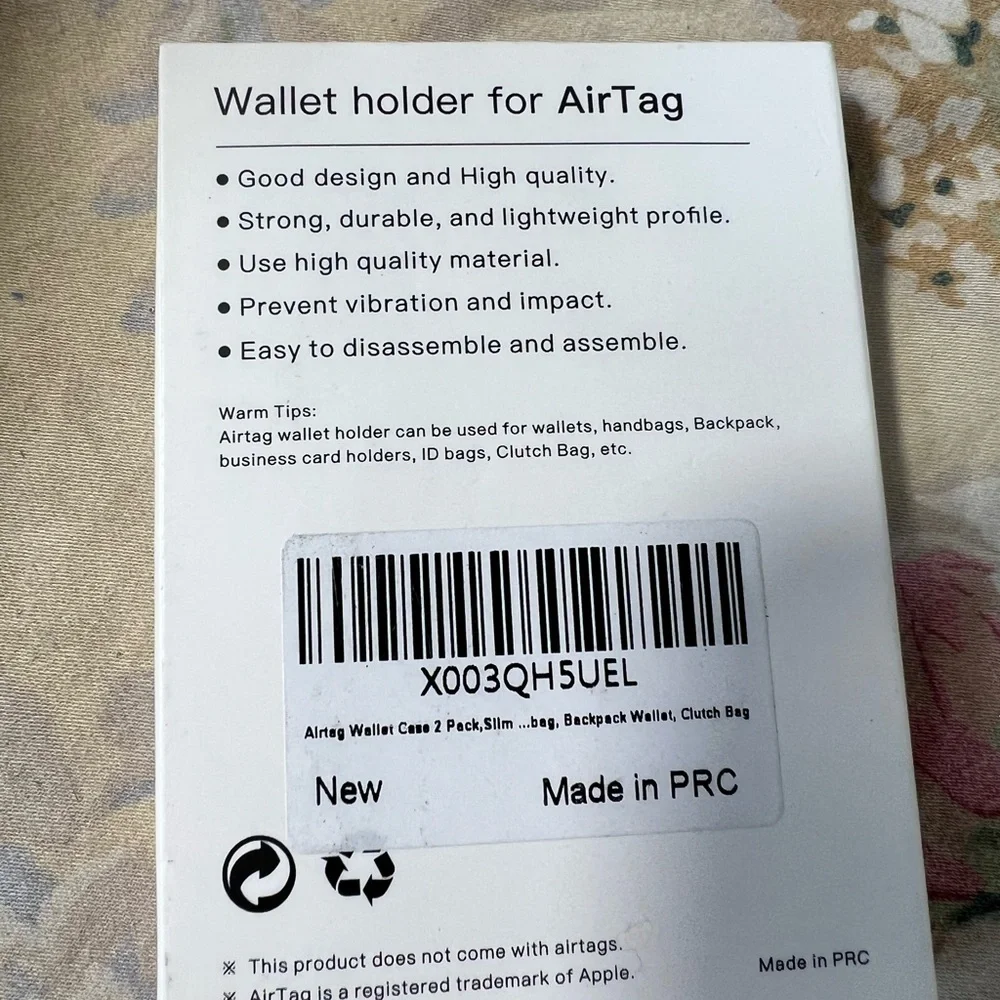 AirTag Wallet Holder 2 piece